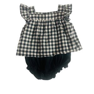 💖5/$25 SALE💖 0-3M Carter's Baby Girl Black and White Checkered One-Piece